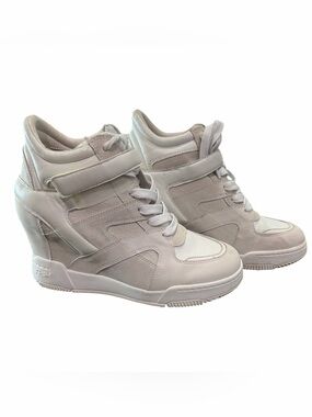Ash Off-White Wedge High-Top Sneakers